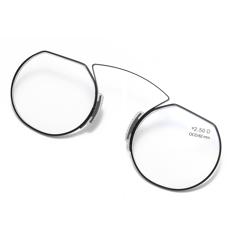 Stick On Phone Reading Glasses Men Nose Clip reading glasses WIth Case Blocking Blue Light Ultralight