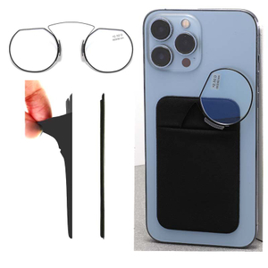Stick On Phone Reading Glasses Men Nose Clip reading glasses WIth Case Blocking Blue Light Ultralight