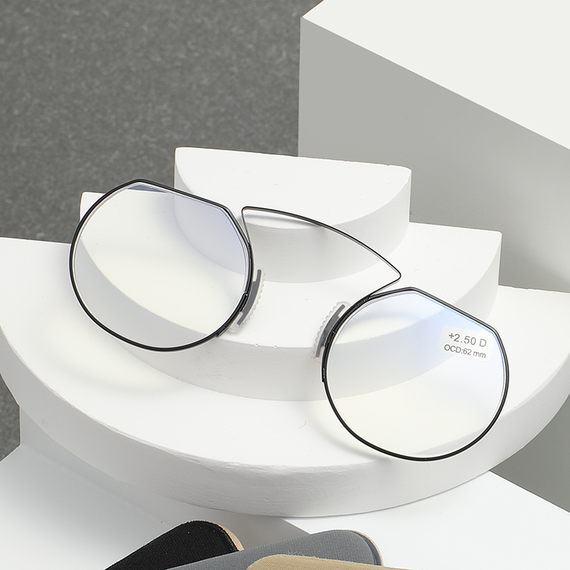 Stick On Phone Reading Glasses Men Nose Clip reading glasses WIth Case Blocking Blue Light Ultralight