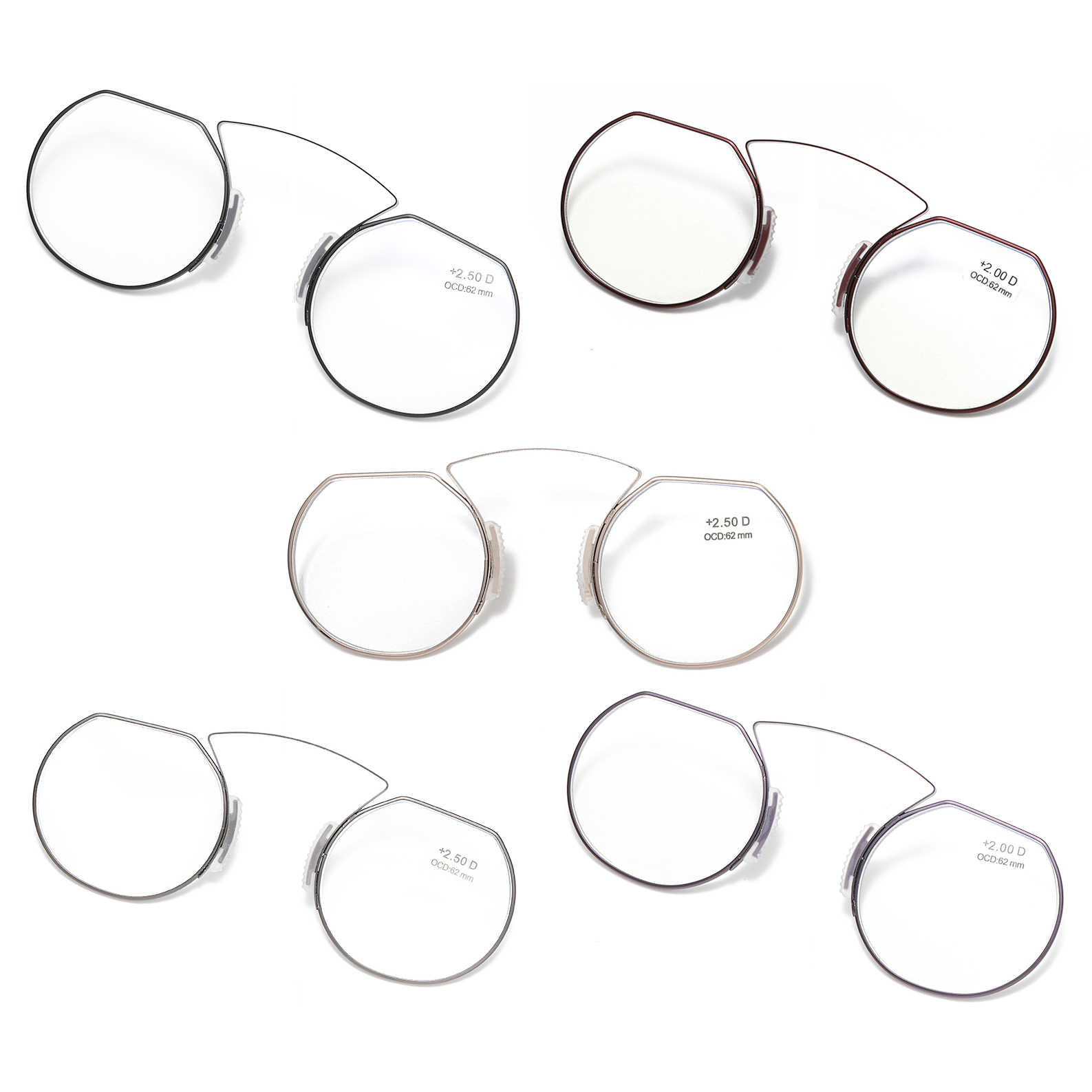 Stick On Phone Reading Glasses Men Nose Clip reading glasses WIth Case Blocking Blue Light Ultralight