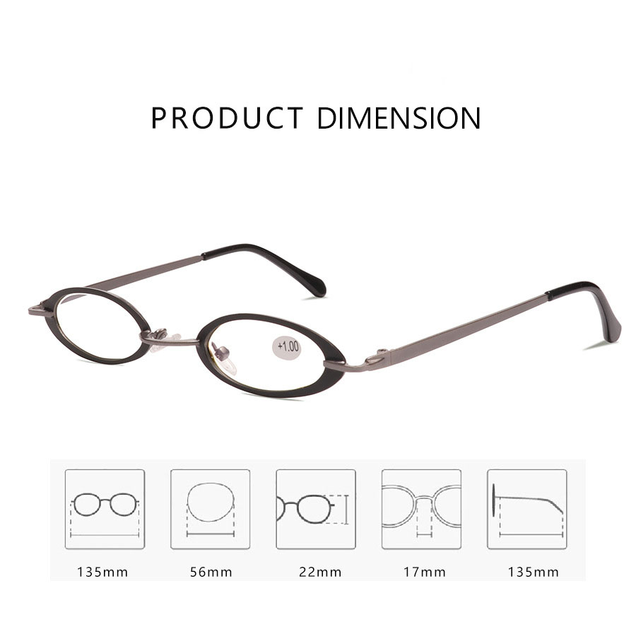 Stainless Steel Fashion Double Color Ladies Reading Glasses