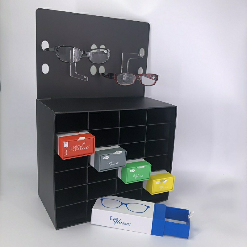 paper cardboard eyeglasses and reading glasses gift box and display box