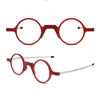 TR90 Frames Stainless Steel Telescope Arms Foldable Blue Light Vintage Round Reading Glasses