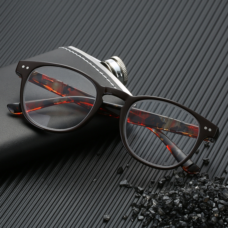 Ladies Vintage Spring Hinge Plastic Reading Glasses with AC lens