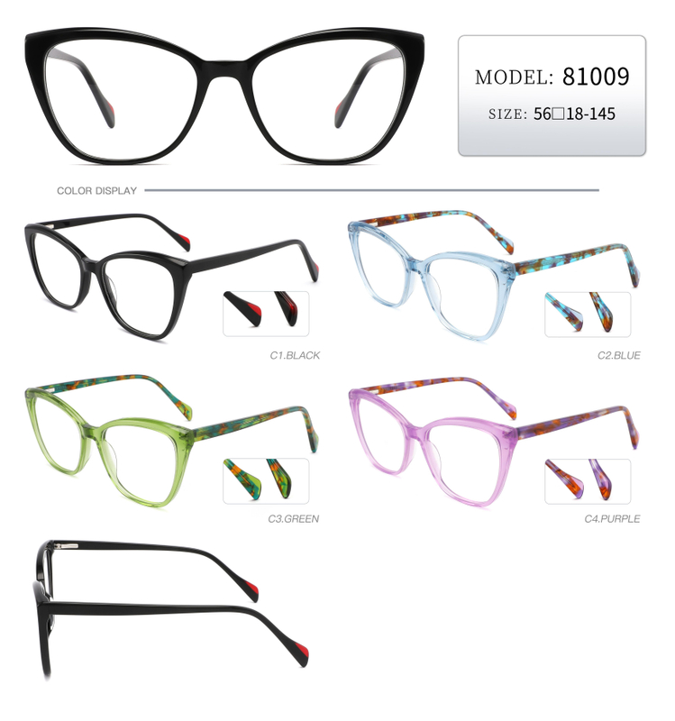  Ready Stocks Ladies Women Vintage Design Handmade Acetate Optical Frame Classic Optical Frame