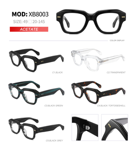 2023 newest Ready Stock Wide rim Shape Mens Acetate Optical Frames