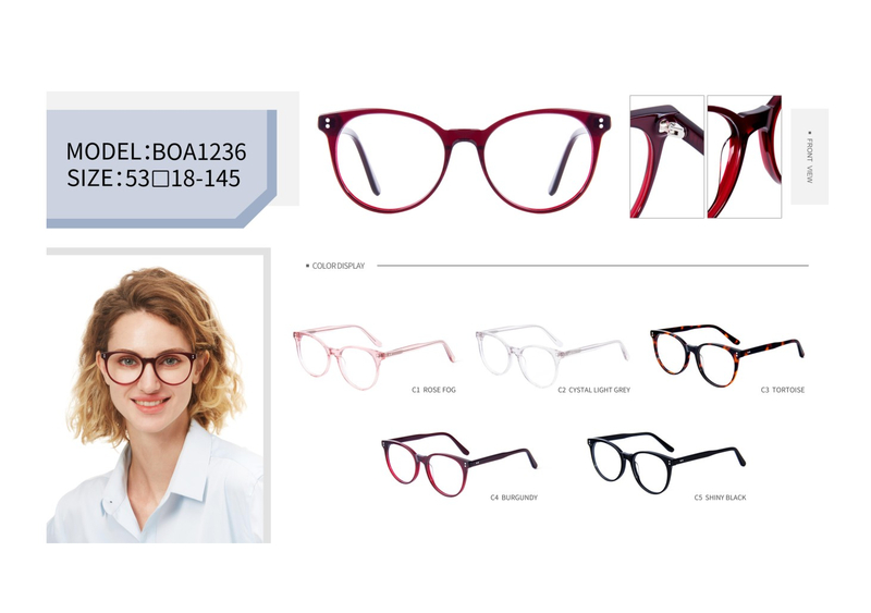  Wholesale Vintage Ladies Design Handmade Acetate Optical Frame Classic Optical Frame