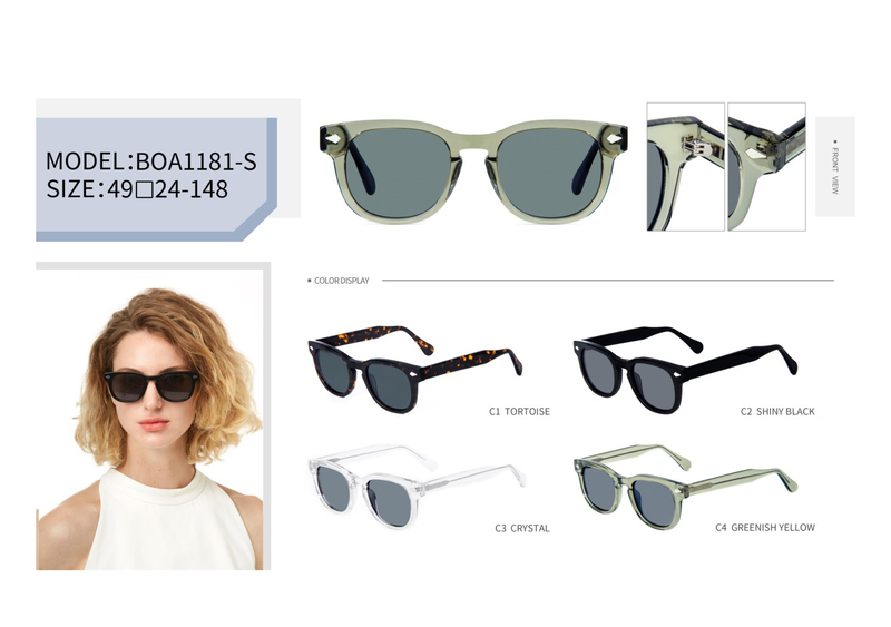 Hot Sale Ready Stocks Vintage Design Unisex Trendy UV400 Acetate Polarized Sunglasses