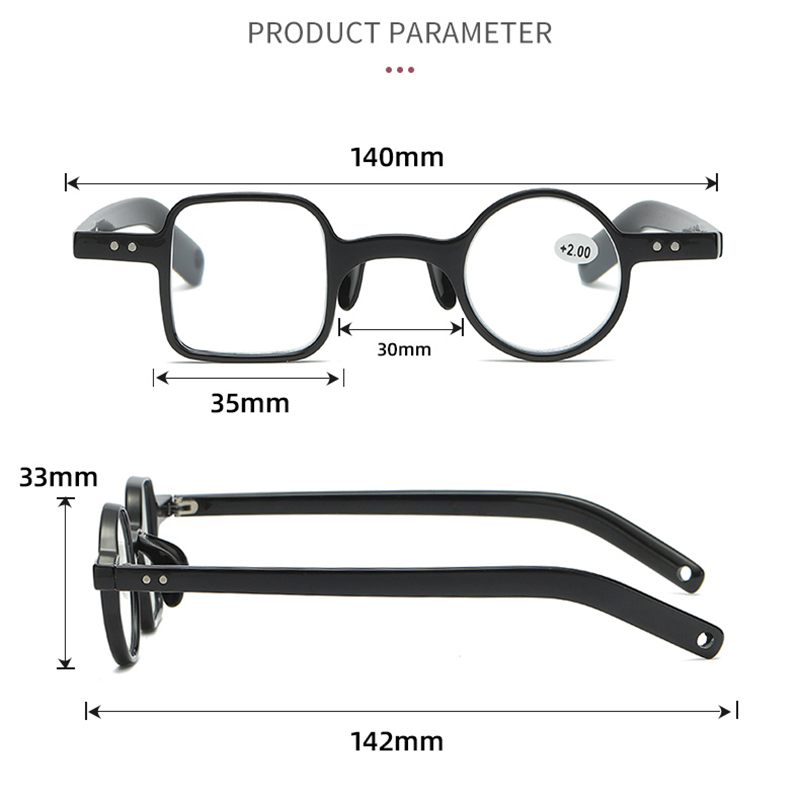 Vintage Square and Round Shape Unisex Blue Light Blocking Computer Digital Blue Light Reading Glasses