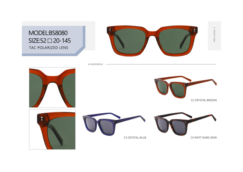 Hot Sale Ready To Sale Vintage Round Design Unisex Trendy UV400 TAC Polarized Sunglasses