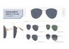  PC Polarized Aviator Metal Sunglasses