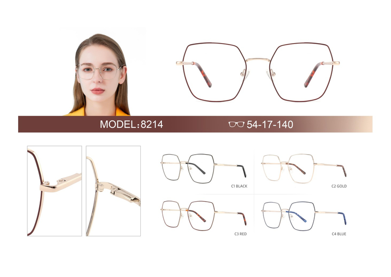 Hot Sale Ins Popular Women Glasses Frame Metal Optical Eyeglasses Frames 