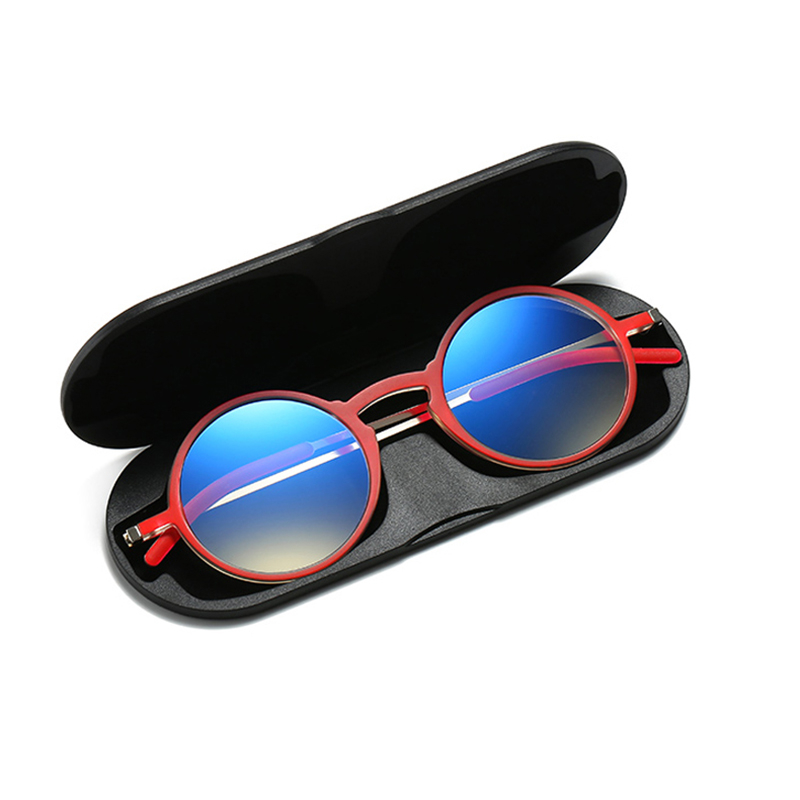 Ultra Thin and light,Blue Light Blocking,Portable TR90 reading glasses with Slim cases