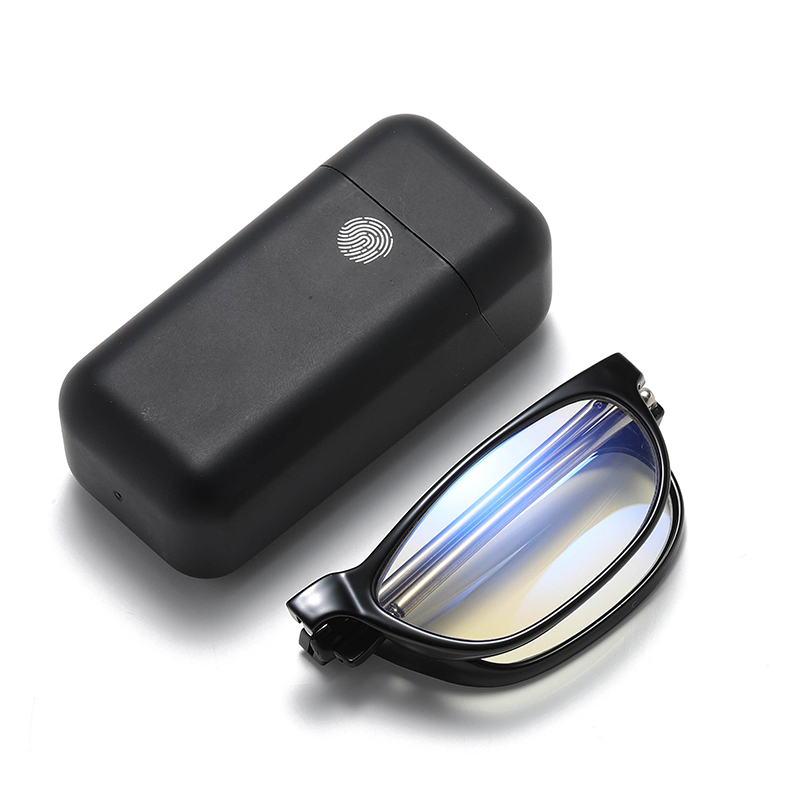 Adjustable Telescope Arms TR90 Reading Glasses with Cases UV400 Blue Light Reading Lens