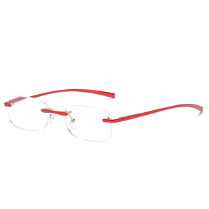 Ultra Light Aluminium Blue Light Blocking Rimless Reading Glasses 