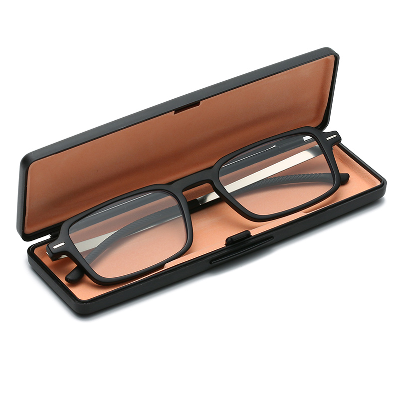 Portable Super Light TR90 Blue Light Block Reading Glasses with Slim cases