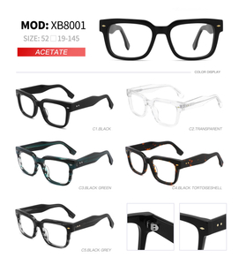 2023 newest Ready Stock Wide rim Shape Mens Acetate Optical Frames