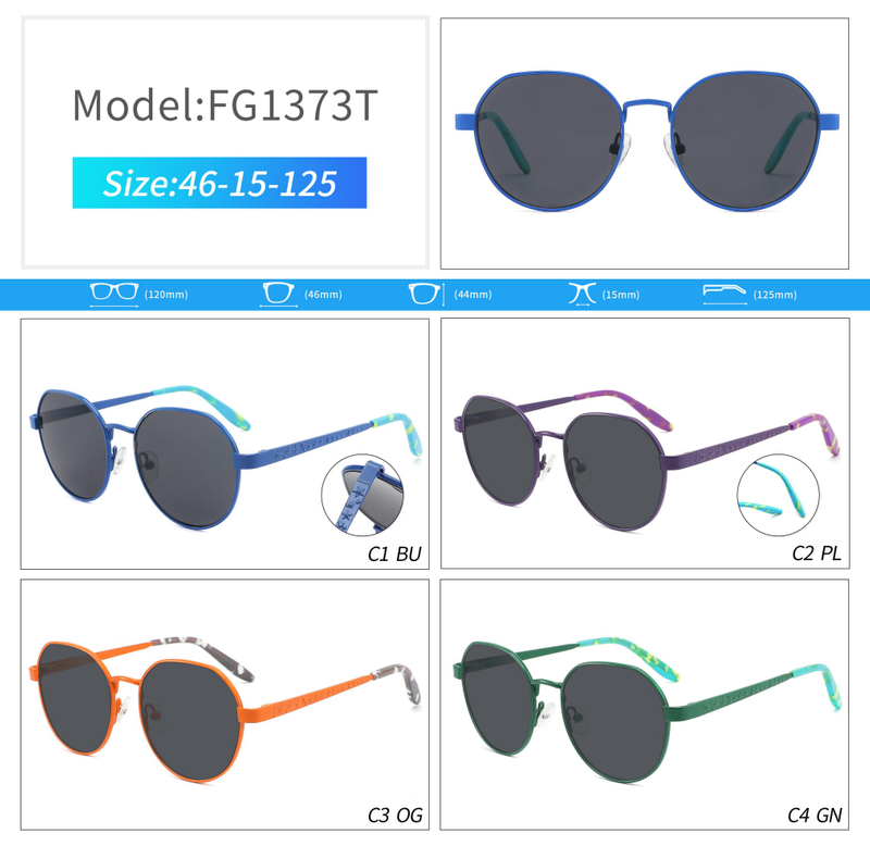 Kids Colored Metal Polarized Sunglasses Optical Frames series