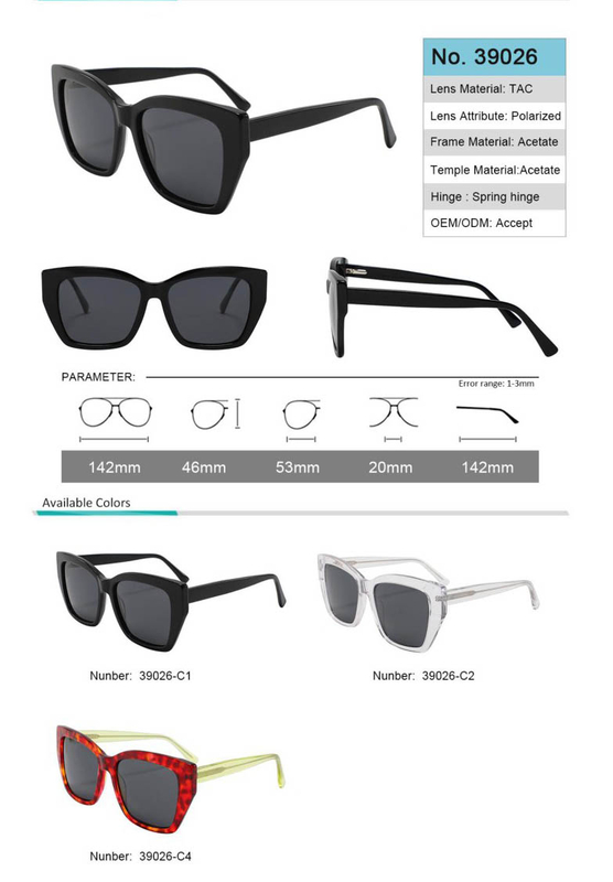 Ready to Sell Acetate Sunglasses TAC polarized lens No MOQ