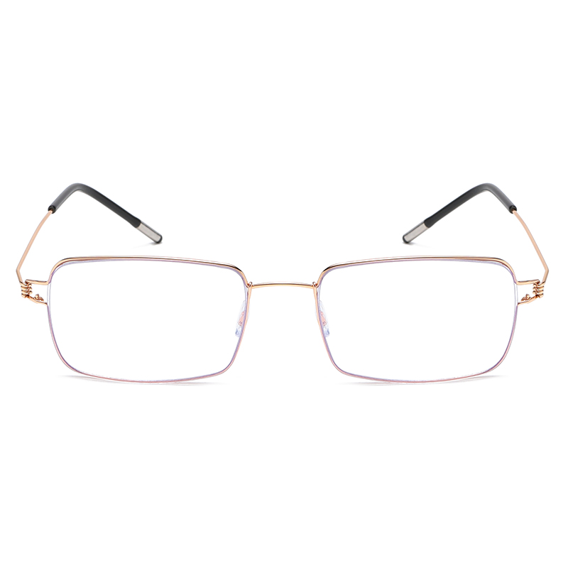 Stainless Steel Handmade No Screw Ultra Light Blue Light Reading Glasses