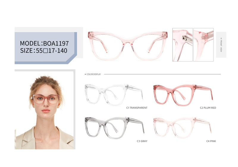  Wholesale Vintage Cat Eye Ladies Design Handmade Acetate Optical Frame Classic Optical Frame