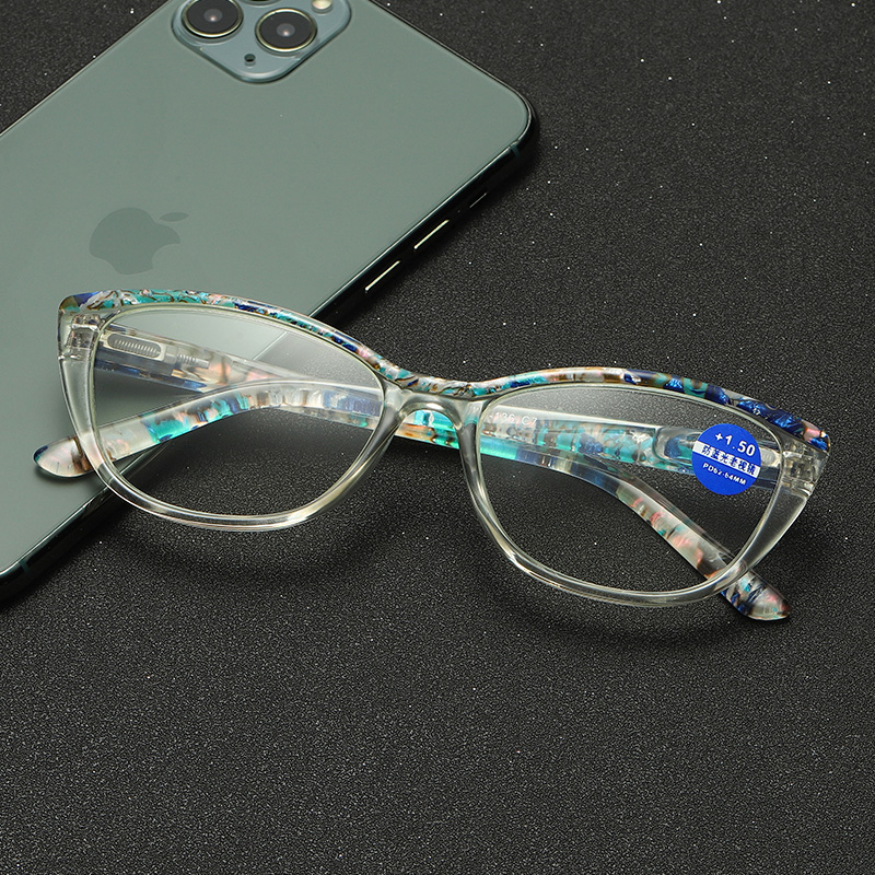 Newest Ladies Elegant Vintage Camouflage Patten Women Blue light Blocking Computer Digital Blue Light Spring Hinge Reading Glasses