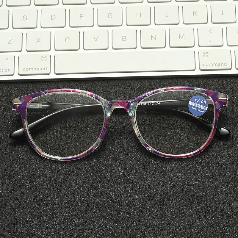 Newest Ladies Elegant Vintage Camouflage Patten Women Blue light Blocking Reading Glasses
