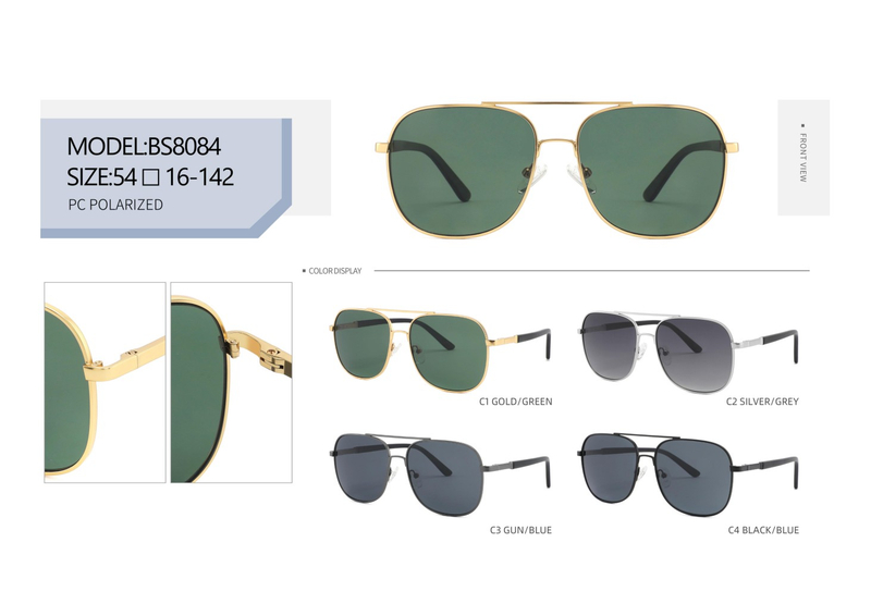 Hot Sale Ready To Sale Vintage Round Design Unisex Trendy UV400 PC Polarized Lens Stainless Steel Sunglasses
