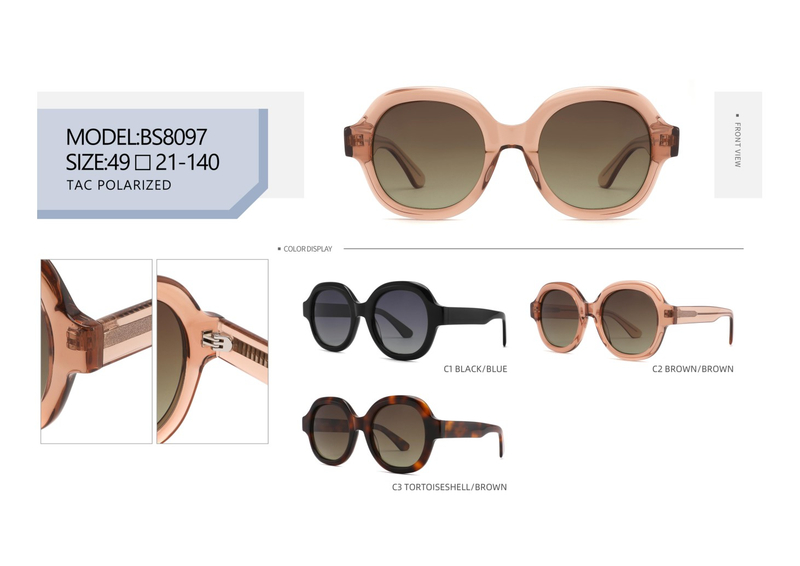 Ladies Vintage Design Unisex Trendy UV400 TAC Polarized Acetate Sunglasses