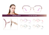 Hot Sale Ins Popular Women Glasses Frame Metal Optical Eyeglasses Frames 