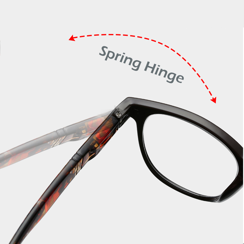 Ladies Vintage Spring Hinge Plastic Reading Glasses with AC lens