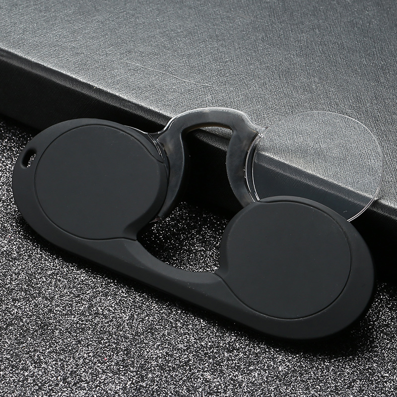 Model 915 Portable And Compact Nose Clip Reading Glasses Comfortable Slicon Nose Rimless without ARMS 