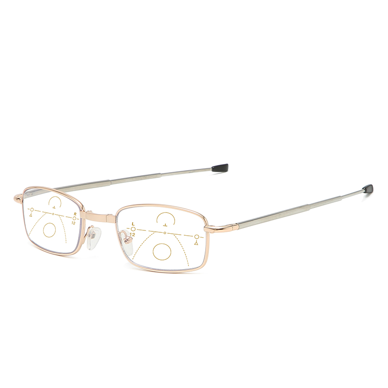  Portable Telescope Arms Multi Focus Photochromic Folding Reading Glasses