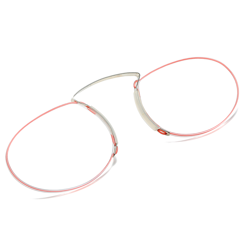 Rimless Nose Clip Reading Glasses UV400 Blue Light Blocking Lens