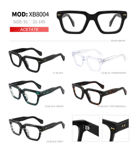 2023 newest Ready Stock Wide rim Shape Mens Acetate eyeglasses frames