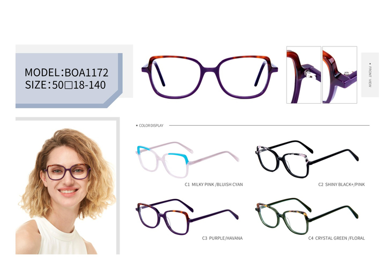  Wholesale Custom Logo Fashion Luxury Lamination Design Handmade Acetate Optical Frame