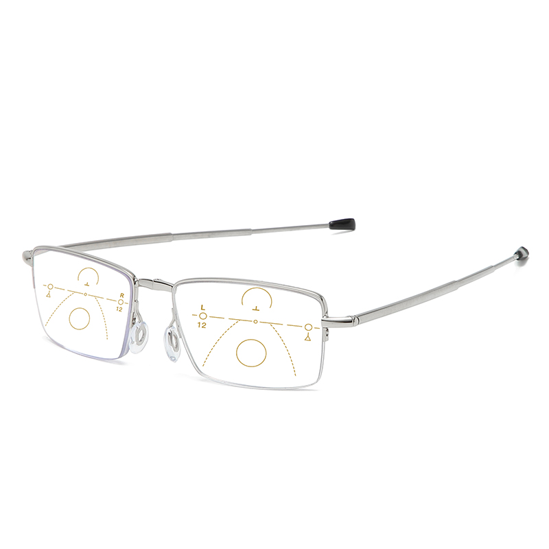 Model 908F Half Rim Folding Reading Glasses ANTI Blue Ligh Telescope Arms Portable Design