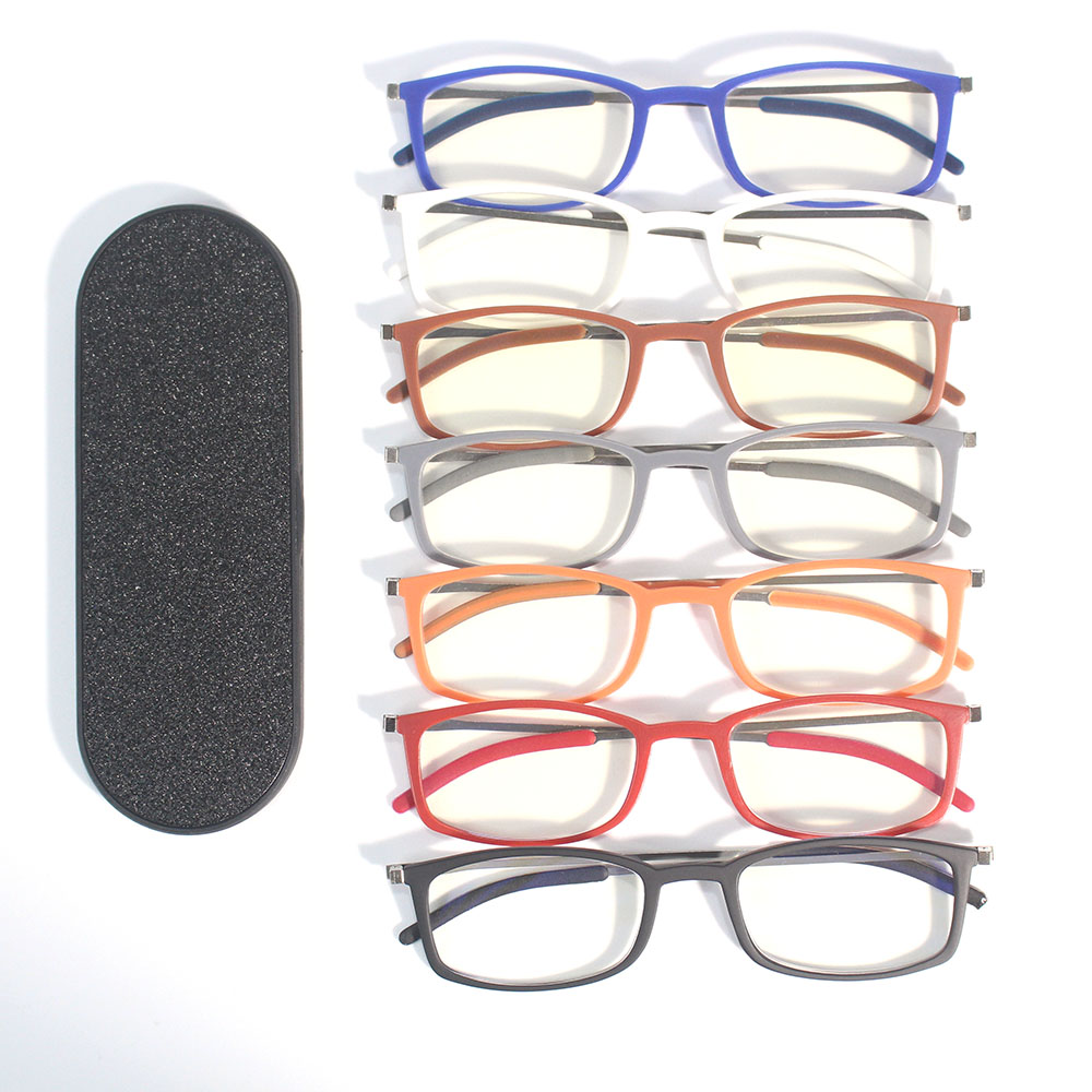 Portable And Slim,Paper Card Flex TR90 Frames Anti Blue Rays Reading Glasses, PD62+-1MM