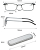 Ultra Light and Strong Aluminium Made Blue light Blocking Computer Digital Spring Hinge Reading Glasses with Aluminium cases