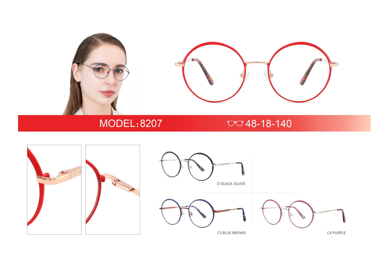 Hot Sale Ready Stocks Popular Women Glasses Frame Metal Optical Eyeglasses Frames 