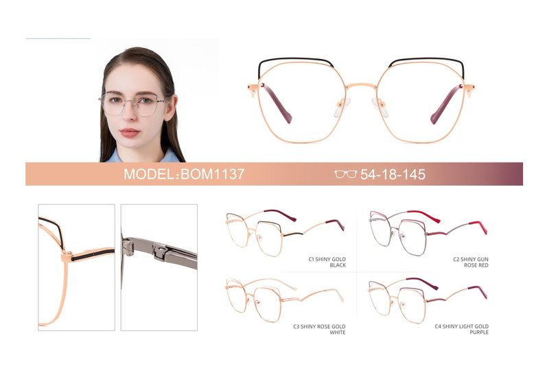 Hot Sale Ins Popular Women Glasses Frame Metal Optical Eyeglasses Frames 