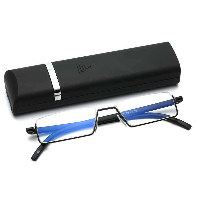 Ultra Light Blue Light Blocking Half Frame Reading Glasses with Free Cases