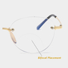 Unisex Bifocal Reading Glasses Stainless Steel Vintage RImless Design Blue light Blocking Digital Reading Glasses