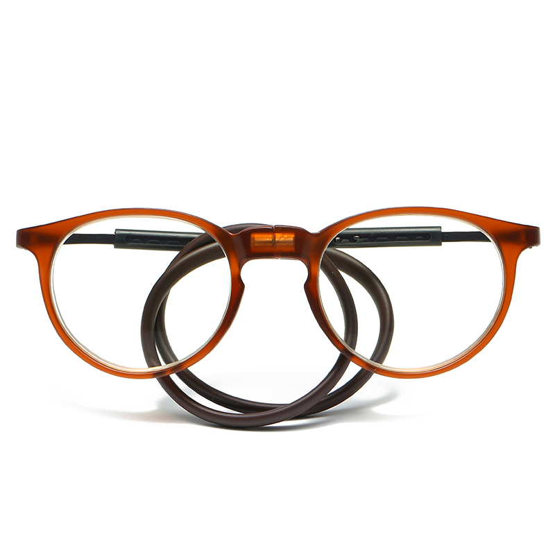 MOD.919 Hang on Neck Blue Light Blocking Reading Glasses,Comfortable Slicon Arms