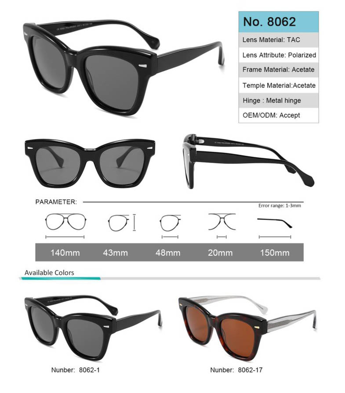 Ready to Sell Acetate Sunglasses TAC polarized lens No MOQ