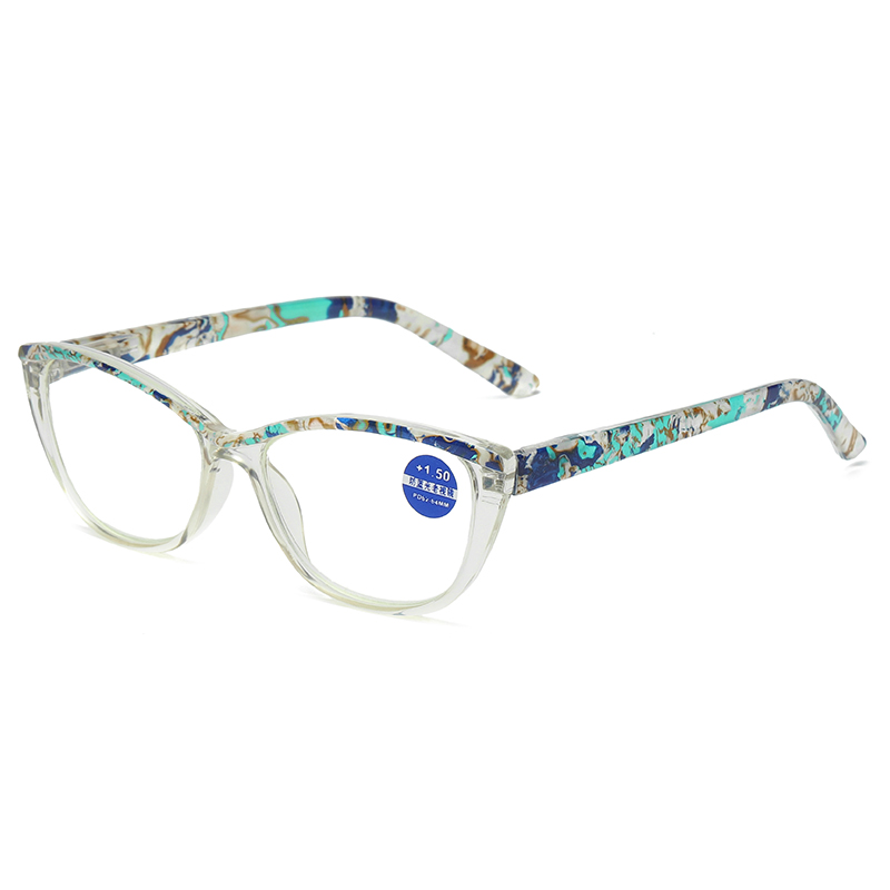 Newest Ladies Elegant Vintage Camouflage Patten Women Blue light Blocking Computer Digital Blue Light Spring Hinge Reading Glasses