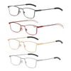 Mobile Partner Stainless Steel Computer Digital Blue Light Reading Glasses UV400