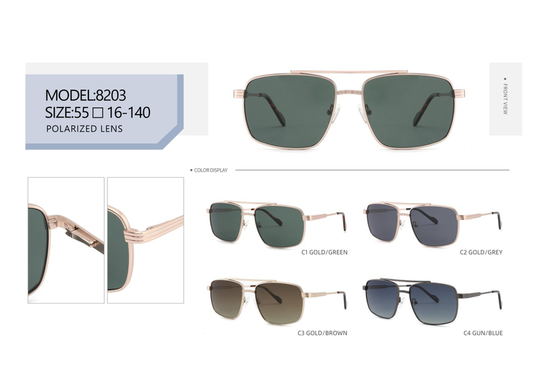 Hot Sale Ready to Sale Aviator Design Unisex Trendy UV400 TAC Polarized Metal Sunglasses