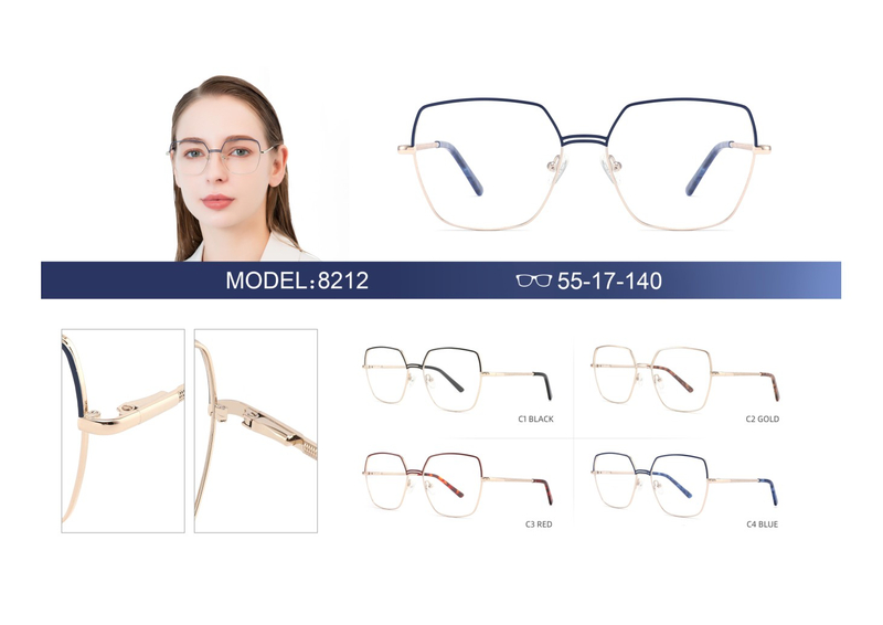 Hot Sale Ins Popular Women Glasses Frame Metal Optical Eyeglasses Frames 