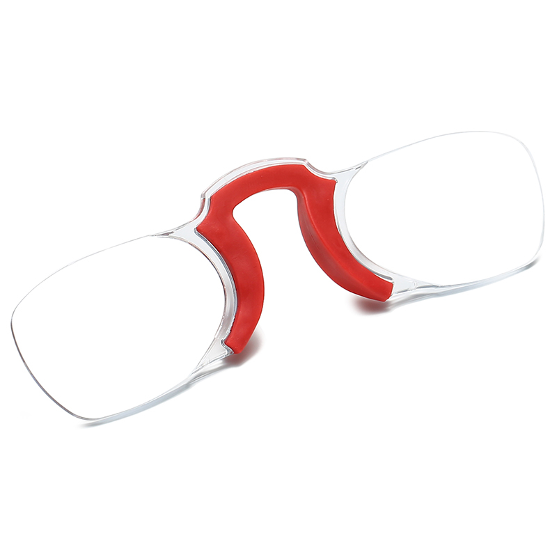 Portable And Compact Nose Clip Reading Glasses Comfortable Slicon Nose Rimless without ARMS